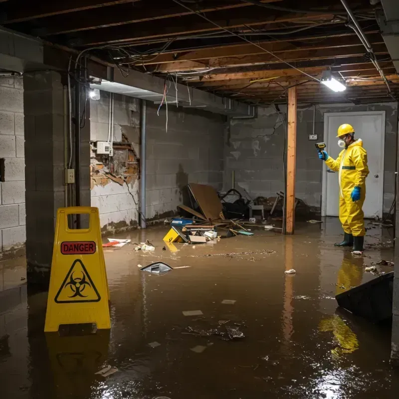 Flooded Basement Electrical Hazard in Ethete, WY Property